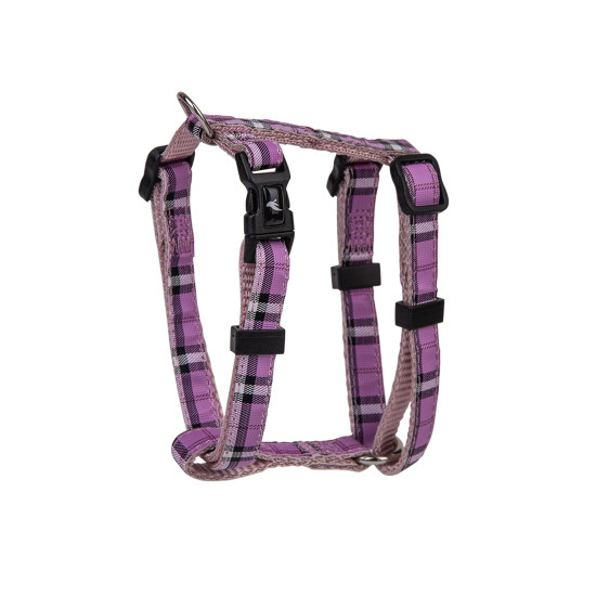 Harnais ecossais violet 20-35cmx10mm xs de Animalerie Libourne et Bordeaux - Gironde dans V0601