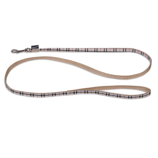 Laisse chien ecossais beige 120cmx10mm s de Animalerie Libourne et Bordeaux - Gironde dans V0601