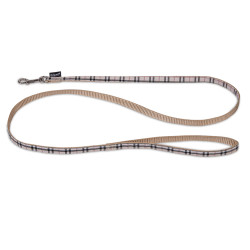 Laisse chien ecossais beige 120cmx10mm s de Animalerie Libourne et Bordeaux - Gironde dans V0601