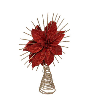 Cimier poinsettia rouge 25cm de J-Line by Jolipa - Déco intérieur dans J033