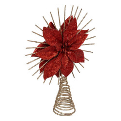 Cimier poinsettia rouge 25cm de J-Line by Jolipa - Déco intérieur dans J033