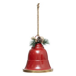 Cloche rouge a suspendre h39 d32 de J-Line by Jolipa - Déco intérieur dans J033