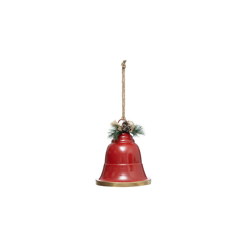 Cloche rouge a suspendre h39 d32 de J-Line by Jolipa - Déco intérieur dans J033