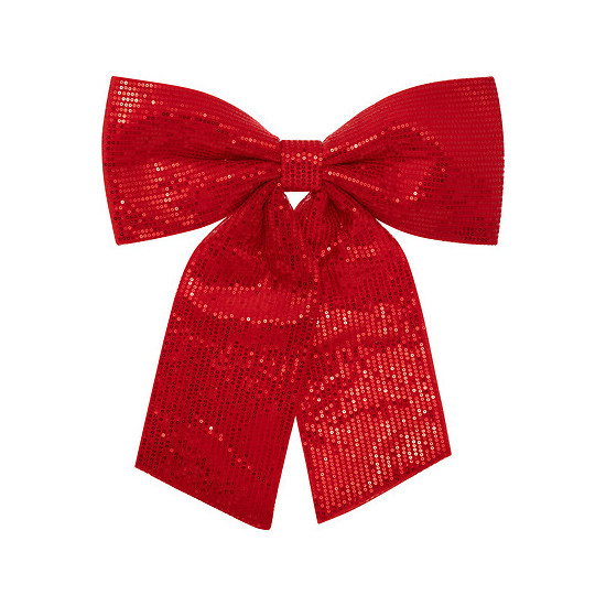 Noeud sequins rouge 39x47cm de J-Line by Jolipa - Déco intérieur dans J033
