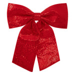 Noeud sequins rouge 39x47cm de J-Line by Jolipa - Déco intérieur dans J033