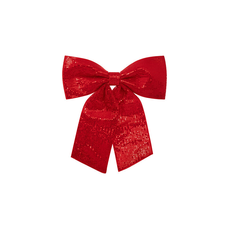 Noeud sequins rouge 39x47cm de J-Line by Jolipa - Déco intérieur dans J033
