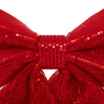 Noeud sequins rouge 39x47cm de J-Line by Jolipa - Déco intérieur dans J033