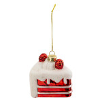 Part gateau rouge/blanc a suspendre 8cm de J-Line by Jolipa - Déco intérieur dans J033