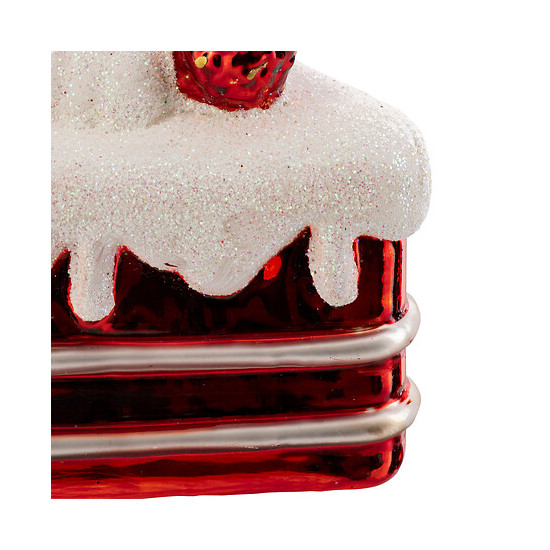 Part gateau rouge/blanc a suspendre 8cm de J-Line by Jolipa - Déco intérieur dans J033