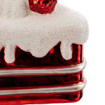 Part gateau rouge/blanc a suspendre 8cm de J-Line by Jolipa - Déco intérieur dans J033