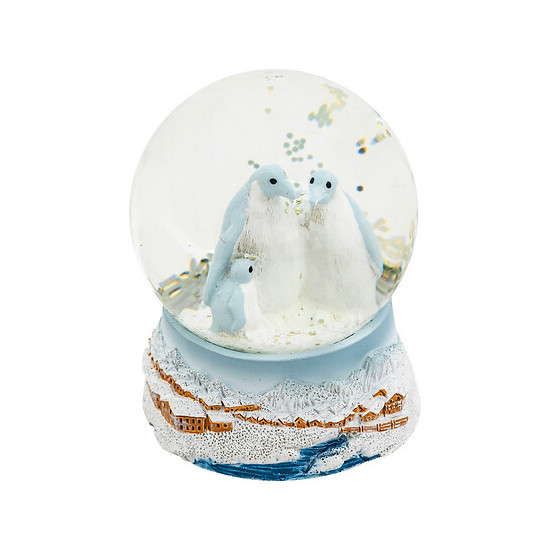 Boule a neige pingouins d6.5cm de J-Line by Jolipa - Déco intérieur dans J033
