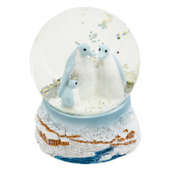 Boule a neige pingouins d6.5cm de J-Line by Jolipa - Déco intérieur dans J033