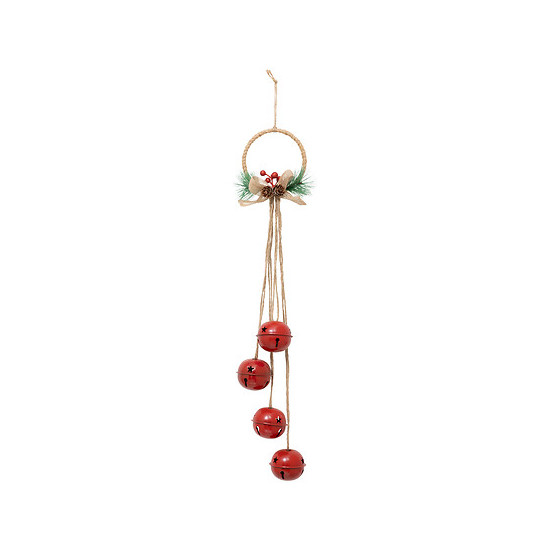 Suspension grelots rouge 55cm de J-Line by Jolipa - Déco intérieur dans J033