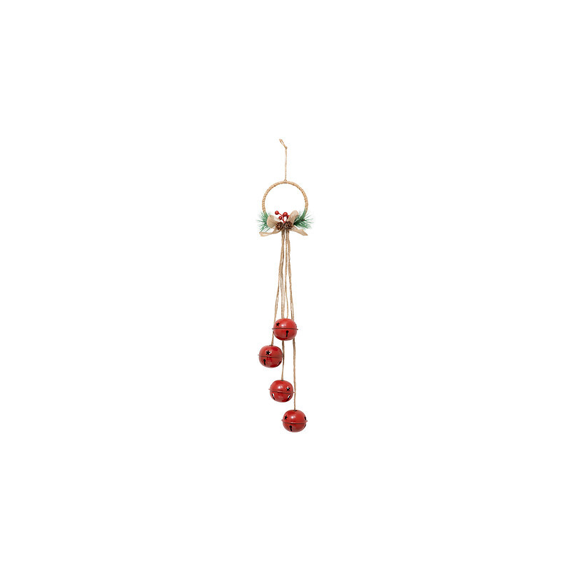 Suspension grelots rouge 55cm de J-Line by Jolipa - Déco intérieur dans J033
