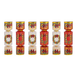 Crackers couronne noel x6 de J-Line by Jolipa - Déco intérieur dans J033