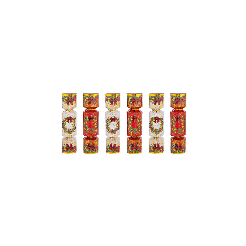 Crackers couronne noel x6 de J-Line by Jolipa - Déco intérieur dans J033