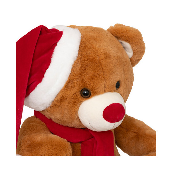 Peluche ours brun avec bonnet 48cm de J-Line by Jolipa - Déco intérieur dans J033
