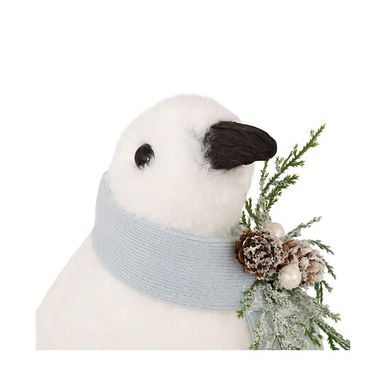 Pingouin avec echarpe bleu 38cm de J-Line by Jolipa - Déco intérieur dans J033