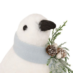 Pingouin avec echarpe bleu 38cm de J-Line by Jolipa - Déco intérieur dans J033