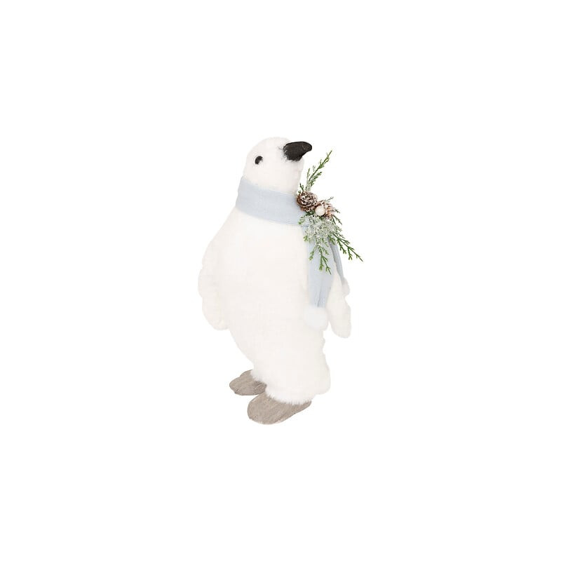 Pingouin avec echarpe bleu 38cm de J-Line by Jolipa - Déco intérieur dans J033