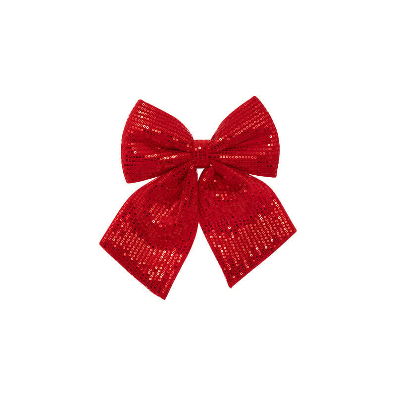 Noeud sequins rouge 20x24cm de J-Line by Jolipa - Déco intérieur dans J033