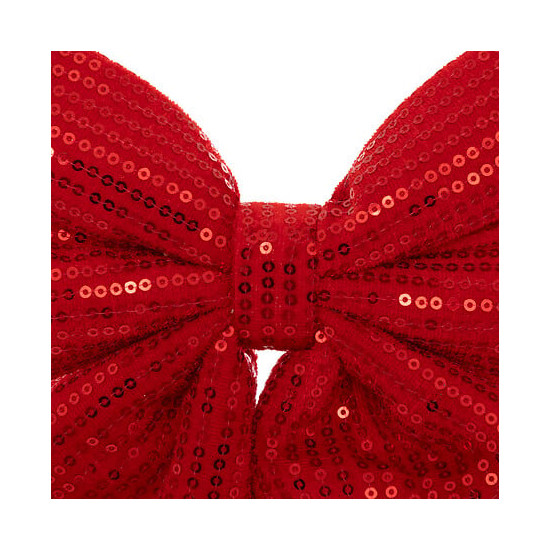Noeud sequins rouge 20x24cm de J-Line by Jolipa - Déco intérieur dans J033