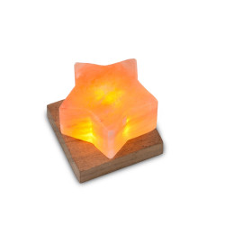 Lampe en cristal de sel led etoile de Herboristerie et Esotérisme à Libourne dans D040
