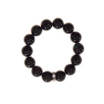 Bracelet obsidienne noire perles rondes 14 mm de Herboristerie et Esotérisme à Libourne dans D040