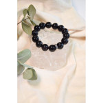 Bracelet obsidienne noire perles rondes 14 mm de Herboristerie et Esotérisme à Libourne dans D040
