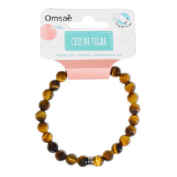 Bracelet oeil de tigre perles rondes 8 mm large de Herboristerie et Esotérisme à Libourne dans D040