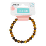 Bracelet oeil de tigre perles rondes 8 mm large de Herboristerie et Esotérisme à Libourne dans D040