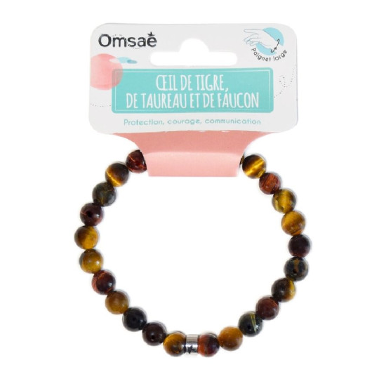 Bracelet oeil de taureau. faucon. tigre 8 mm de Herboristerie et Esotérisme à Libourne dans D040