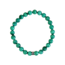 Bracelet malachite perles rondes 8 mm large de Herboristerie et Esotérisme à Libourne dans D040