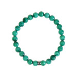 Bracelet malachite perles rondes 8 mm large de Herboristerie et Esotérisme à Libourne dans D040