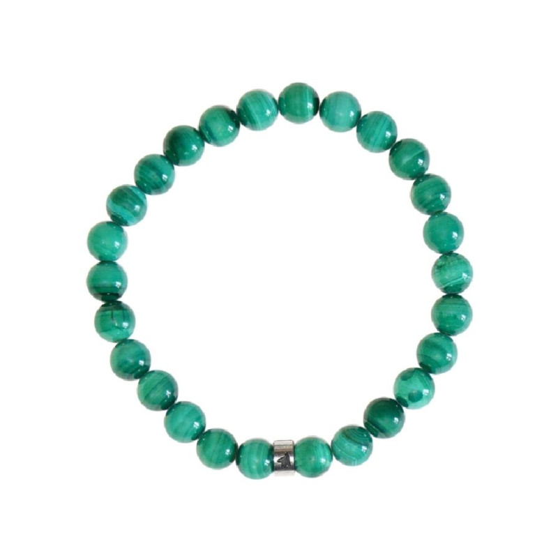 Bracelet malachite perles rondes 8 mm large de Herboristerie et Esotérisme à Libourne dans D040