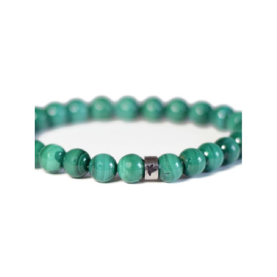 Bracelet malachite perles rondes 8 mm large de Herboristerie et Esotérisme à Libourne dans D040