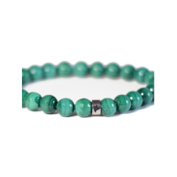 Bracelet malachite perles rondes 8 mm large de Herboristerie et Esotérisme à Libourne dans D040