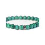 Bracelet malachite perles rondes 8 mm large de Herboristerie et Esotérisme à Libourne dans D040
