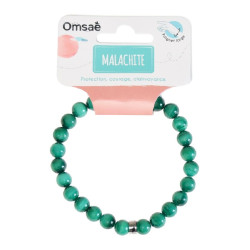 Bracelet malachite perles rondes 8 mm large de Herboristerie et Esotérisme à Libourne dans D040