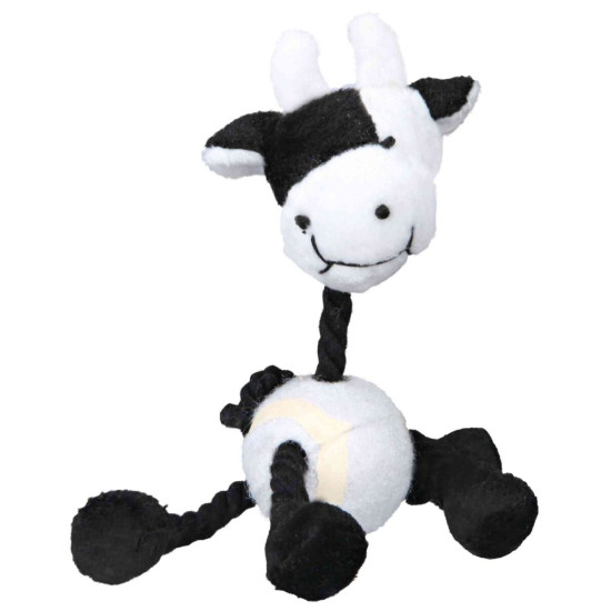 Petit jouet corde/balle de tennis peluche 16cm de Trixie - Produit pour animaux dans T050