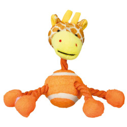 Petit jouet corde/balle de tennis peluche 16cm de Trixie - Produit pour animaux dans T050