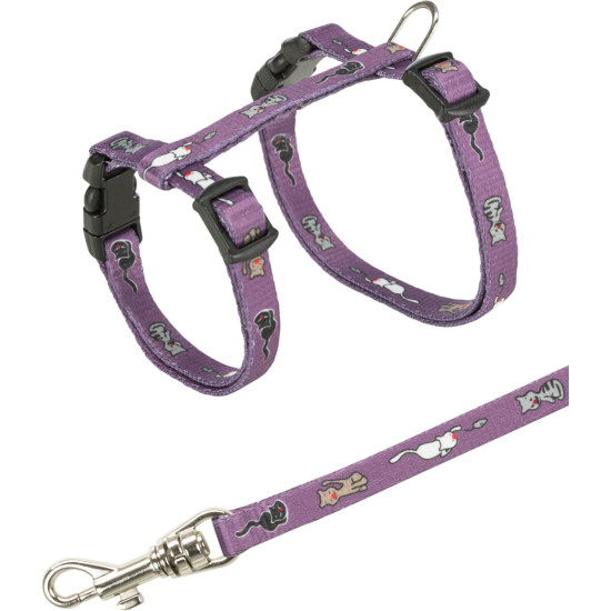 Harnais chaton laisse. motif chat 1.20 m. de Trixie - Produit pour animaux dans T050