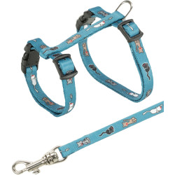 Harnais chaton laisse. motif chat 1.20 m. de Trixie - Produit pour animaux dans T050