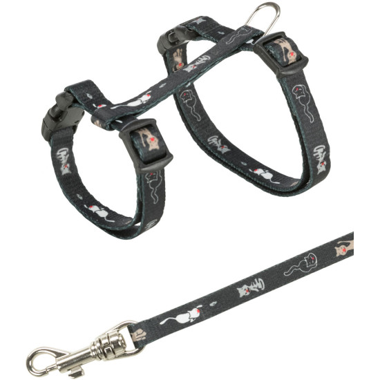 Harnais chaton laisse. motif chat 1.20 m. de Trixie - Produit pour animaux dans T050