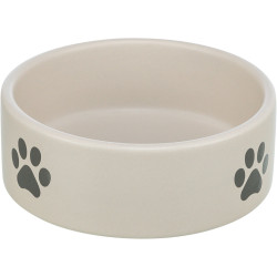 Gamelle motif patte ceramique 1.4 l/ø 20cm gris de Trixie - Produit pour animaux dans T050
