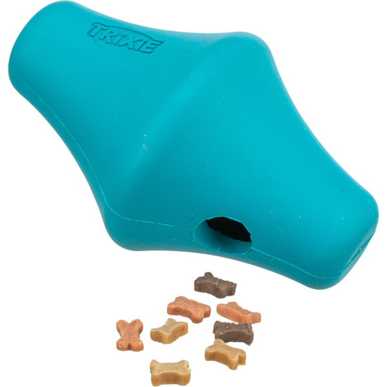 Snack-toupie caoutchouc naturel 12cm petrole de Trixie - Produit pour animaux dans T050