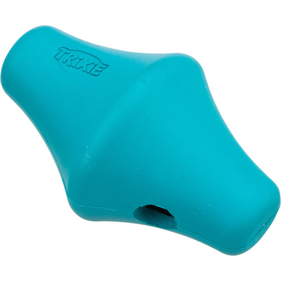 Snack-toupie caoutchouc naturel 12cm petrole de Trixie - Produit pour animaux dans T050