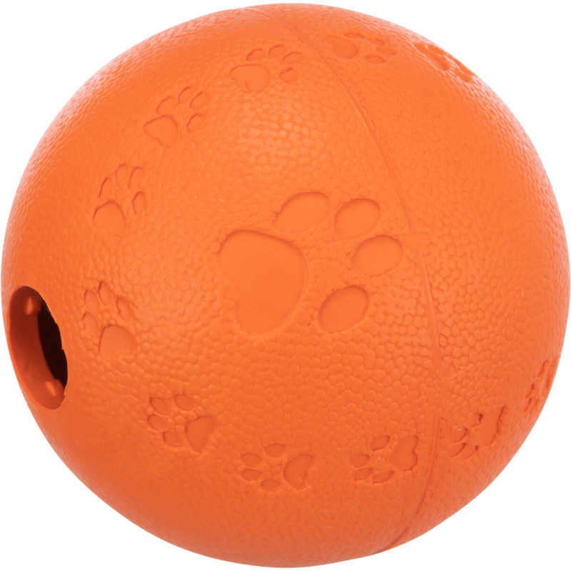 Balle friandises caoutchouc naturel ø 7cm orange de Trixie - Produit pour animaux dans T050