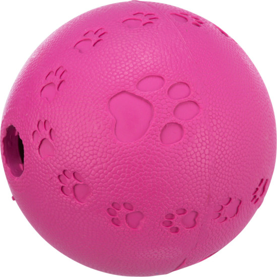 Balle friandises caoutchouc naturel ø 11cm rose de Trixie - Produit pour animaux dans T050