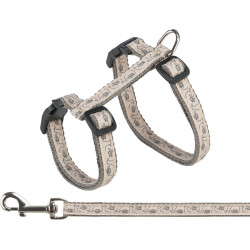 Harnais chat laisse. 1.20 m. gris/beige de Trixie - Produit pour animaux dans T050